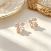 A pair of freshwater pearl ear studs s925, silver needle ear studs, women's ins style versatile new products, traditional Chinese style earrings with niche design ED068242 Application Scenario